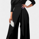 Brina Mono Színátmenetes, Váll nélküli, Széles Lábú Nadrágnyitott