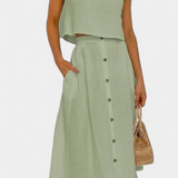 Naha Pamut Szett Elülső Gombokkal és Cipzárral