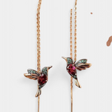 Zirkón keverékből készült madaras fülbevalók