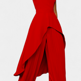 Aszimmetrikus Chrysoula Szett Plisszírozott Nadrággal