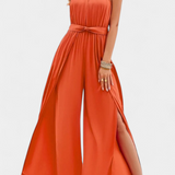 Nyree Aszimmetrikus Felső Kivágással és Masnival