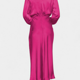 Cecila Maxi Ruha Magas Gallérral és Virágmintás Részletekkel