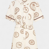 Tengerészeti kagylós és gombos póló