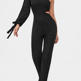 Sahar Aszimmetrikus Mono V-nyakkal és Hosszú Ujjakkal