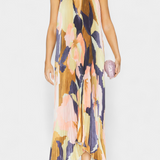 Giselle Plisszált Ruha Halter Dekorral és Elegáns Mozgással