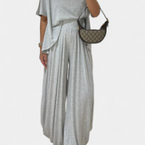 Trista Szett Puha Top és Széles Nadrág