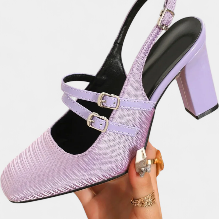 Orlanda Sátoros Magassarkú Cipő Két Pánttal és Bokapánttal