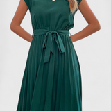 Luxie Elegáns Midi Ruha Könnyű Anyagból, Folyékony Vágással