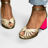 Solea Klasszikus Szandál Arany Pánttal