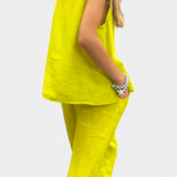 Leona ujjatlan, pamut vászon, mellény és nadrág