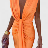 Midi Lakisha Ruha Mély Dekoltázzsal