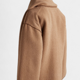Pauline | Beépített Fröcskölt Sálas Gyapjú Kabát