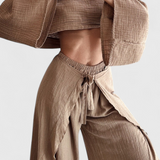 Maeva Két Részes Napi Öltözet Oldalsó Kivágással és Övvel