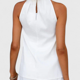 Bernadina len szett elülső nyitással és bő nadrággal