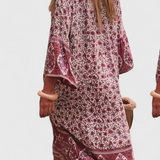 Boho Chinara Garais Ruha Ethnikai Hímzéssel és Laza Siluettel