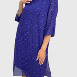 Elegáns Polly Chiffon Ruha Klasszikus Kivágással és Folyékony Eséssel