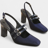 Orlanda Sátoros Magassarkú Cipő Két Pánttal és Bokapánttal