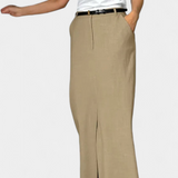 Hosszú Amani Szoknya Magas Derékkal és Elülső Hasítékkal