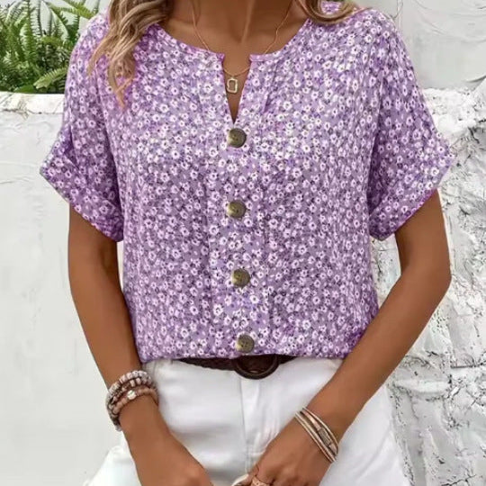 Jelena | Elegáns nyári virágmintás top