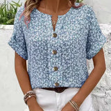 Jelena | Elegáns nyári virágmintás top