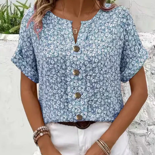 Jelena | Elegáns nyári virágmintás top