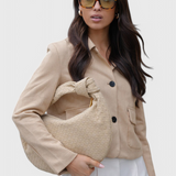 Lila Közepes Méretű Táska Csomó Részlettel