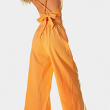 Valentina Nyitott Háttal Rózsás Blúz és Széles Nadrág Szett