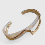 Elegáns Fehér Opál Karkötő Arany Finishel